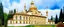 Placeholder: A white cloudy sky with a puffy palace painted by Gustav Klimt