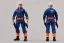 Placeholder: Mike pence g.i. joe toy figure With a gun space force Blue fabric uniform, fluorescent orange, black Moonboots