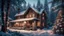 Placeholder: Atmosfera natalizia con casa nel bosco