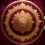 Placeholder: Hyper Realistic Grainy Grungy Metallic-Brush-Strokes-Mandala-Patterned-Golden Texture on Maroon Background