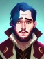 Placeholder: Portrait of a 30 year old strange gay wizard like John Snow