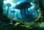 Placeholder: Alien jellyfish forest, photorealistic, Detailed Matte Painting, Deep Colour, Fantastical, Intricate Detail, sunshine, blue sky