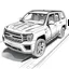 Placeholder: outline art for Chevrolet Tahoe RST coloring pages, white background, sketch style, full body, only use outline, clean line art, white background, no shadows and clear and well
