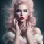 Placeholder: a princess wearing a lot of makeup and painted nails, with pink lipstick,with a blonde nice hairstyle, dramatic, dramatic lighting, volumetric lighting, hyperrealism, 8k, high quality, photorealistic, lot of details