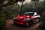 Placeholder: A Tesla's 'Model S Plaid' is drifting at top speed, amid the 'Jurassic Park' jungle. CINEMATIC. WIDE ANGLE LENS. PHOTO REAL.