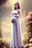 Placeholder: Girl, cute, beautiful, pregnant, long dress