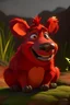 Placeholder: Pumba sitting and smiling