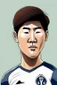 Placeholder: Son Heung-min Footballer cartoon 2d