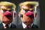 Placeholder: Angry muppet trump, Human nose, in suit, eyebrows, spray tan