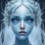 Placeholder: karlan, icy blue, anime, altered human,tears, crying, sad, fae, majestic, ominous, ice, plants, wildflower, facepaint, dnd character portrait, intricate, oil on canvas, masterpiece, expert, insanely detailed, 4k resolution, retroanime style, cute big circular reflective eyes, cinematic smooth, intricate detail , soft smooth lighting, soft pastel colors, painted Rena