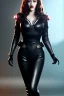 Placeholder: painting of kat dennings as evil queen in black leather pants, , leather, angry, stern look, volumetric lighting, particales,highly detailed,cinematic, deep colours,8, highly detailed, digital painting, artstation, concept art, smooth, sharp focus,