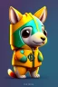 Placeholder: Close-up Portrait of a cool animation crypto animal character, cute, witty, striking and one of a kind, 2d