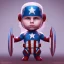 Placeholder: tiny cute {captain america} toy, standing character, soft smooth lighting, soft pastel colors, skottie young, 3d blender render, polycount, modular constructivism, pop surrealism, physically based rendering, square image