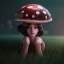 Placeholder: Mushroom head girl in mushroom unreal 5, octane render, cinema4d, redshift render, hyper realistic, cenematic, vibrancy, synthwave, retouch, centered, dynamic lighting, dramatic lighting, 4k, highly detailed, attractive beautiful, realistic, epic composition, holographic,