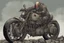 Placeholder: motorcycle, comic book,post-apocalypse, gray background,