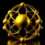 Placeholder: Golden atom model