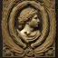 Placeholder: letter m , laurel wreath, roman art