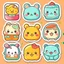 Placeholder: cute stickers templates