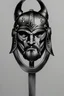 Placeholder: draw a military-style tattoo of a Viking helmet