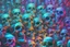 Placeholder: hundreds of non-anatomically correct, dark comic art, graphic novel,human skulls stacked into a wall unusual neon lighting, high velocity, 64k, dystopian, vray, a picture of a dark, comedic, anatomically correct wall of colorful tightly packed skulls of varying sizes and expressions, photo realistic, insanely meticulous, highly detailed, part of a collection of bones on display, 64k, dystopian, vray ,made with stained glass