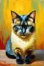 Placeholder: Portrait of a cat by Van Gogh