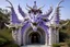 Placeholder: A pale violet fortress with dragon horns designed in ancient Roman mosaics painted by Cai Jia