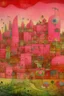 Placeholder: A pink cybernetic realm with pixie turtles painted by Paul Klee