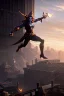 Placeholder: an elf jumping from a building, fantasy art, 4k, ultradetailed body