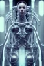 Placeholder: cyberpunk, white latex body, women, body portrai, open mouth, perfect skin, tron, cyborg , perfekt, real, dream, hr giger