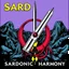 Placeholder: Album art by Peter Saville, color illustration, logo for "SARDONIC HARMONY", guillotine blade and radiation symbol, gnarly, awesome, trending