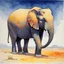 Placeholder: elephant, aquarelle by moebius