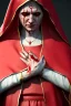 Placeholder: The Virgin Mary, cries with blood, Outlast, photorealistic illustration, 8k