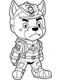 Placeholder: outline art for Zuma From Paw Patrol coloring page, Japanese manga style, cartoon style, cute face, white background sketch style, full body is a must, only use outline, clean line art, no shadow, bold outline