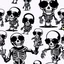 Placeholder: skeleton whit cool sunglasses, GG emotes, sprite sheet