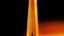 Placeholder: A yellowish orange colored crystal obelisk painted by Andy Warhol