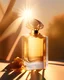 Placeholder: generate me an aesthetic photo of perfumes for Sun-kissed Serenity: Capture the essence of tranquility with a perfume bottle bathed in golden sunlight.