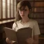 Placeholder: studying girl in library, ultra detail, curl hair, realistic photo, unreal engine, cinematic lighting --ar 1:1 creative