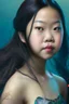 Placeholder: asian girl dressed like a mermaid