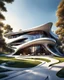 Placeholder: Dibujo realista de casa campestre, estilo Zaha Hadid, calidad ultra, hiperdetallado, 8k, colores complementarios, cuerpo completo, 3D