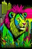 Placeholder: pop art, city, jungle, lion