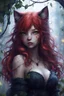 Placeholder: CAT GIRL, FANTASY, VINES, SOULLESS, FLUFFY TAIL, RED HAIR, FRECKLES