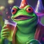 Placeholder: party Pepe, digital art, anime