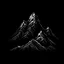 Placeholder: draw a simpel black mountian with black background