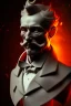 Placeholder: gentleman , Fire theme art, Dark moody night atmosphere, Michelangelo, 8K, anatomically perfect face, ignore NSFW, dark red,london