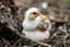 Placeholder: a baby chicken insde egg just boken its egg and comming to life in country side ,closeup