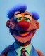 Placeholder: Waist up Portrait, joe Biden as muppet Sesame Street, Blue suit retro style, photo studio, unreal engine 5, concept art, art station, god lights, ray tracing, RTX, lumen lighting, ultra detail, volumetric lighting, 3d.