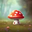 Placeholder: cute mushroom with cute face