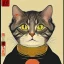 Placeholder:  cat, Ukiyo-e japanese art