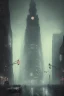 Placeholder: Gotham city, nostalgic, cold, dark blue, gloomy, heavy fog