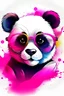 Placeholder: A detailed illustration of a print of a colorful cute panda wearing sunglasses , fantasy splash, modern t-shirt design, in the style of Studio Ghibli, light white and pink pastel tetradic colors, 3D vector art, cute and quirky, fantasy art, watercolor effect, bokeh, Adobe Illustrator, hand-drawn, digital painting, low-poly, soft lighting,, isometric style, retro aesthetic, focusedon the character, 4K resolution, photorealistic rendering, usingCinema 4D, headshot